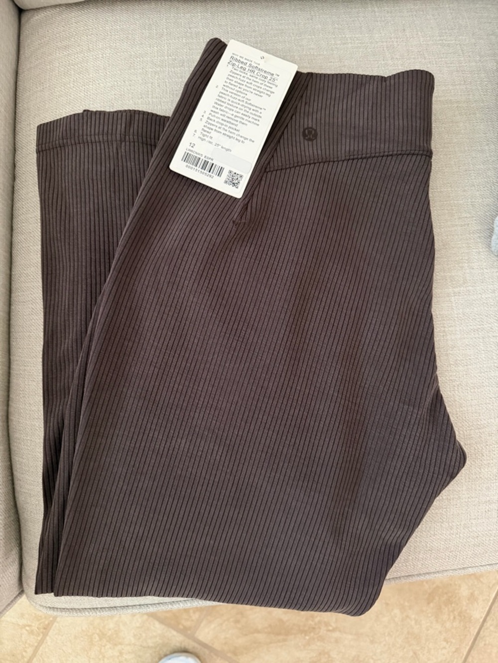 lululemon athletica Ribbed Straight-Leg Pants - Dark Brown
